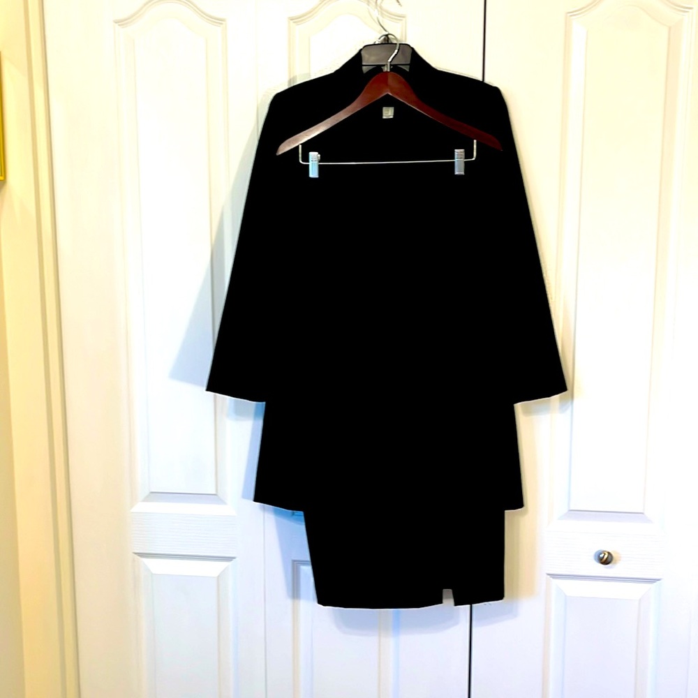 Louden wool lined strapless dress and jacket